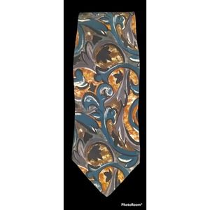 Men's Cabralli Collection Abstract Pattern Silk Tie 58x4 inches